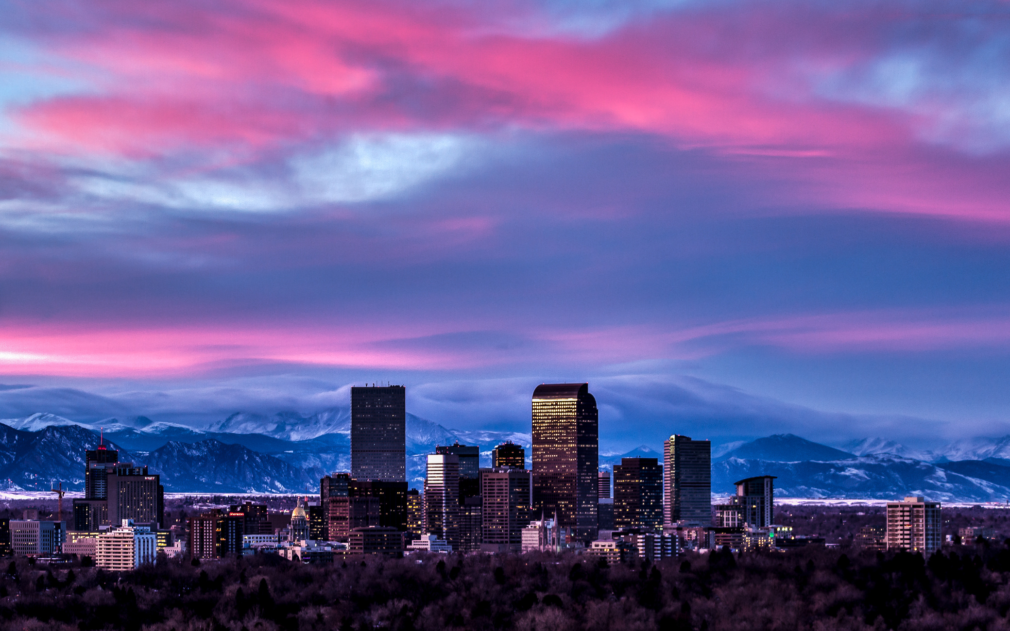Denver Sunset Skyline